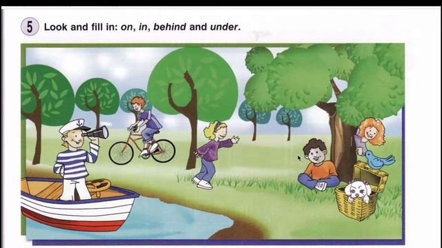 Английский с нуля. Предлоги места on, in, under, behind. Урок №25. смотреть онлайн