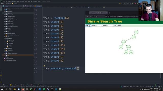 Binary Search Tree in Python смотреть онлайн
