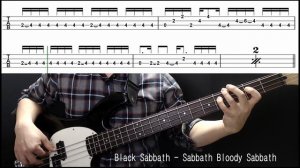 Black Sabbath - Sabbath Bloody Sabbath (Bass cover with tabs 041)