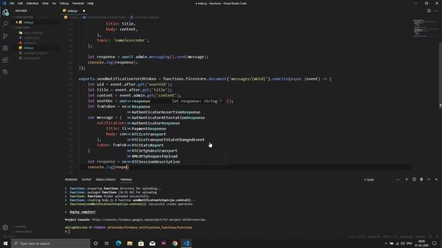 Part-2 : Send FCM push notification on changes in firestore using Firebase functions : To FCM Token смотреть онлайн