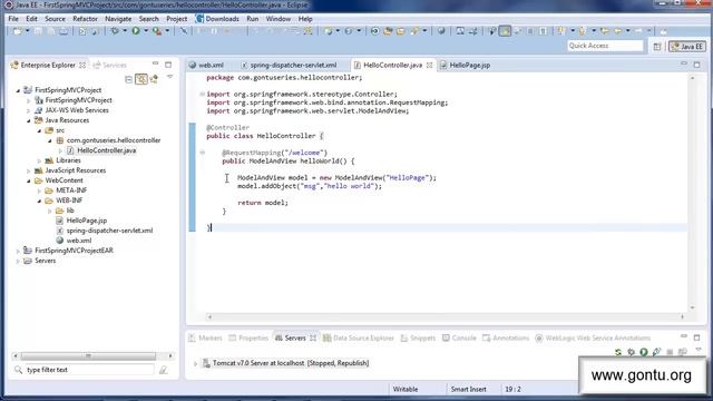 Spring MVC Tutorials 07 - writing an annotation based controller class -@Controller, @RequestMappin смотреть онлайн