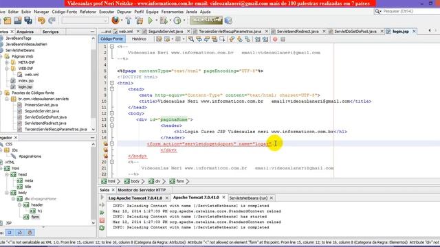 aula 5194 jsp Servlet implementando metodos doGet e doPost смотреть онлайн