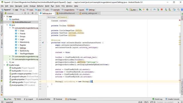 Square Chat App | 13 | Settings Activity Part 2 (Java Code) смотреть онлайн