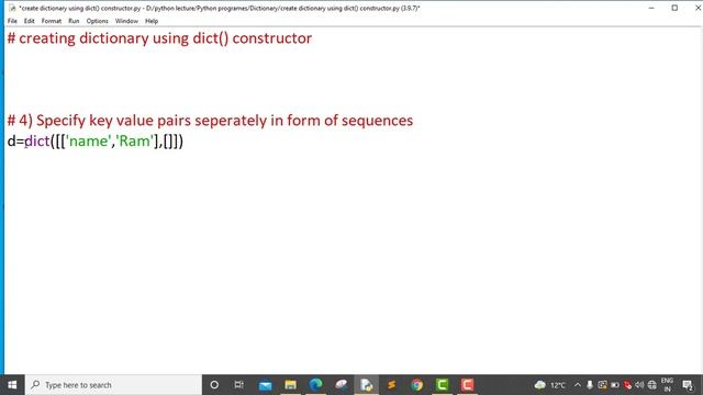 Part-4 create dictionary using dict() method смотреть онлайн