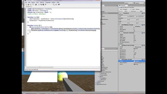 Tutorial Unity3D de Disparos - Parte1 смотреть онлайн