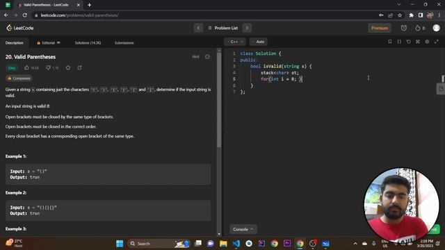 Valid Parentheses | LeetCode | Easy Problem смотреть онлайн