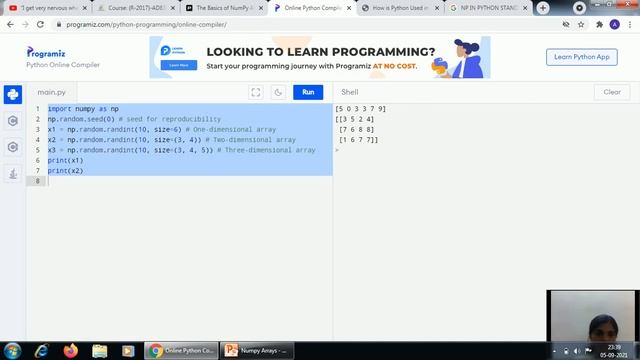 Basics of Numpy Arrays смотреть онлайн