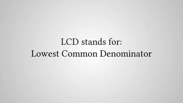 What Does "LCD" Stand For? смотреть онлайн