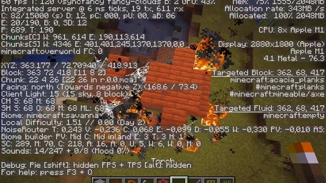 Playing Minecraft on an M1 Macbook Air смотреть онлайн