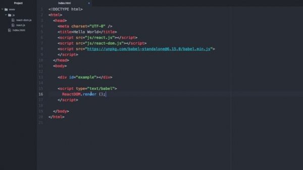 Курс по React JS / Урок #2 - Первая программа