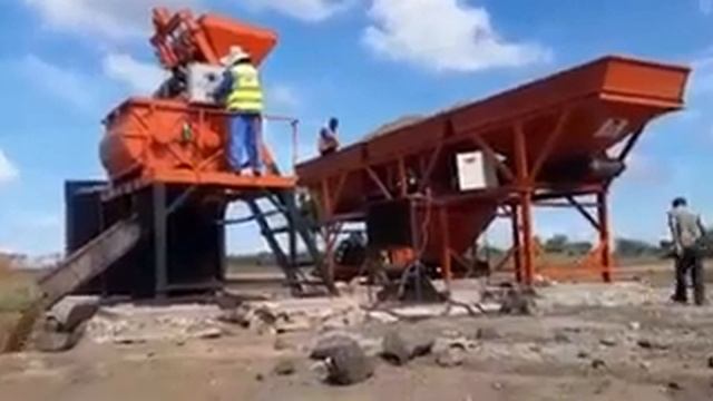 Batching Mixer Complete 3bin Batching Plant With Js500 Concrete Mizer