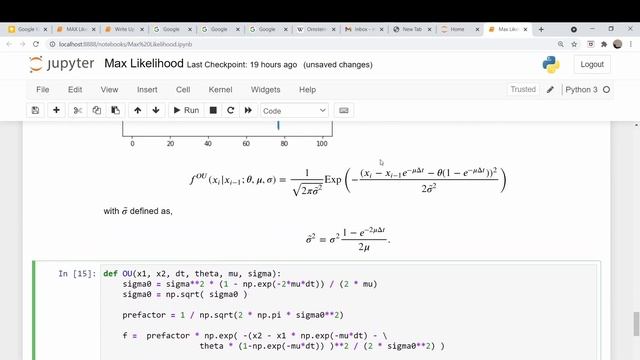 Maximum Likelihood Estimation - the Ornstein-Uhlenbeck Process(part 2) смотреть онлайн