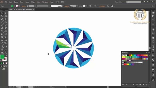 Logo design - how to make a polygon logo in adobe illustrator ( Beginners ) смотреть онлайн