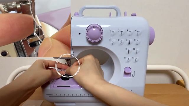 How to Thread a Mini Sewing Machine FHSM-505 미니재봉틀 실 끼우기 혼스 смотреть онлайн