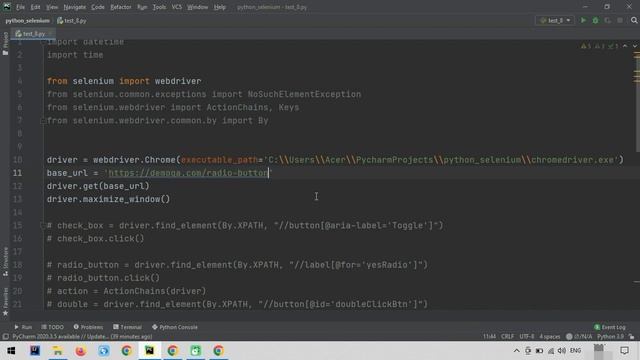 Автоматизация Selenium на Python. Отработка исключений. 22 урок смотреть онлайн