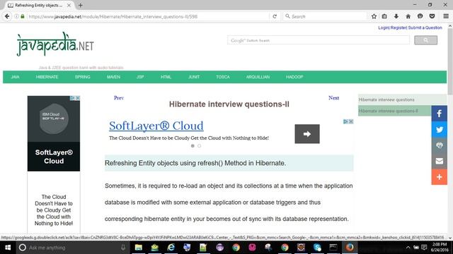 Refreshing Entity objects using refresh() Method in Hibernate.
| javapedia.net смотреть онлайн