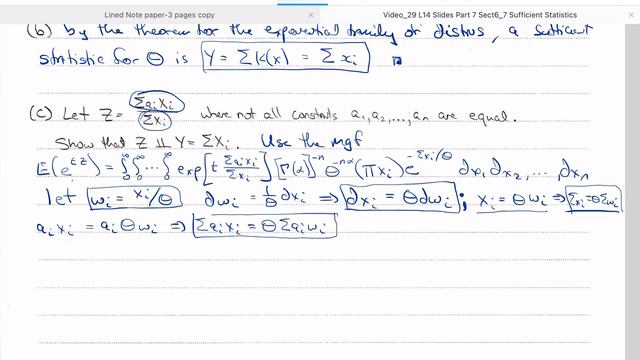 Math Stats L14 Sufficient Statistics Part 7 смотреть онлайн