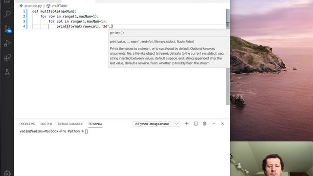 Python multiplieng table смотреть онлайн
