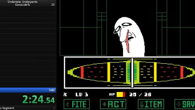 Undertale: Underpants Genocide% Speedrun: 4:45:92 (WR) смотреть онлайн