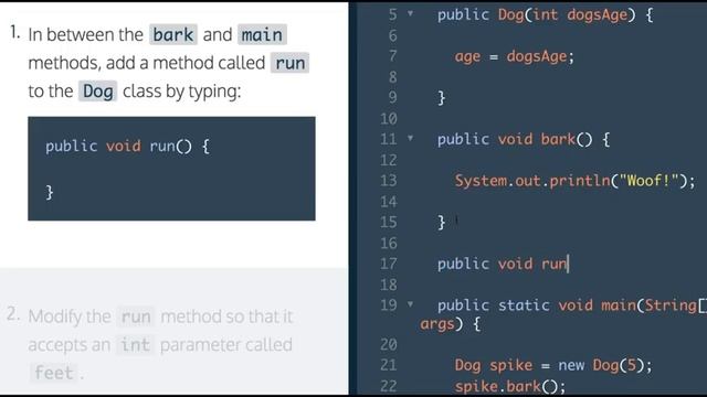 Codecademy Learn Java, Methods part 2, Object Oriented Java смотреть онлайн
