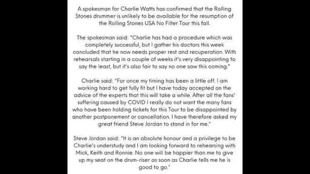 RIP Charlie Watts of the Rolling Stones Last Moments Before He Died Will make you Emotional! смотреть онлайн