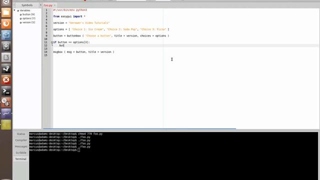 Python Tutorial - EasyGUI Part 2 - Button Box