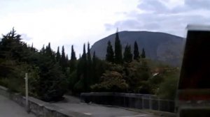 Дорога по Гурзуфу на автобусе