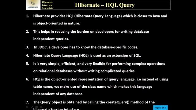 DB26. Hibernate - HQL Query Interface смотреть онлайн