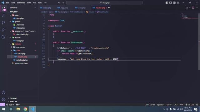 PHP - Phần 2: Tạo project mới - Xử lý Router và thông báo lỗi. смотреть онлайн