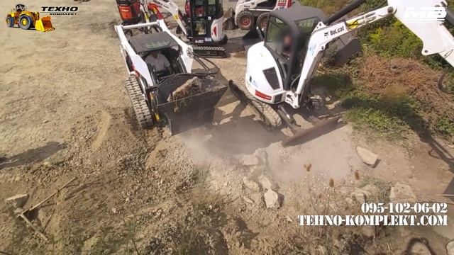 Дробильный ковш MB Crusher MB-L120 на Bobcat T590 смотреть онлайн