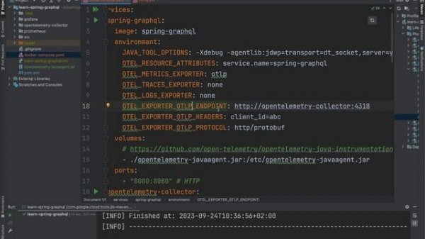 OpenTelemetry Collector Example - Java Agent with Spring Boot Docker