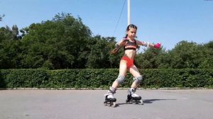 Трюки на роликах// самые простые// тренировка