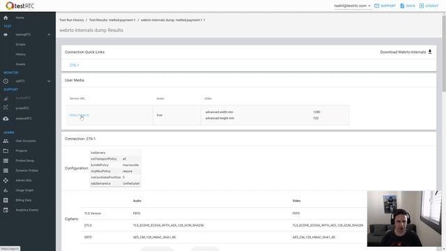 AppRTC Analysis Using TestRTC