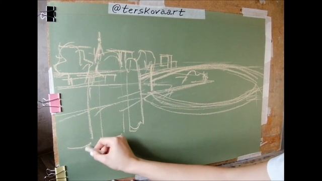 Мастер-класс по пастели. Отражение. Осень в городе смотреть онлайн