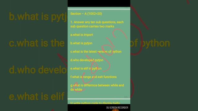 NEP 3 SEM BCA python programming model question paper 22-23 @eedjoin смотреть онлайн