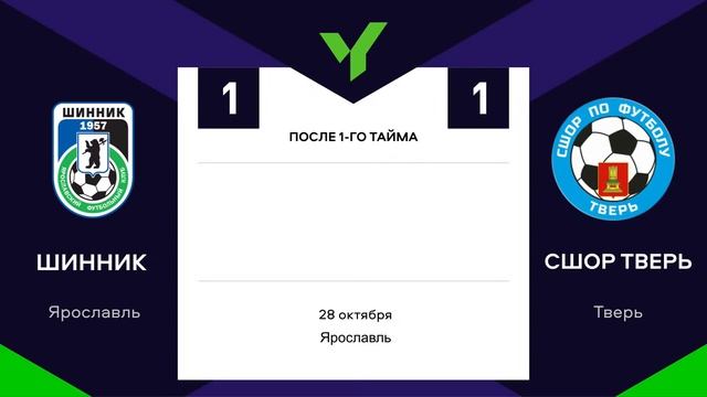28.10.2023 "Шинник" - "СШОР Тверь" / ЮФЛ Центр-3/ 34 Тур смотреть онлайн