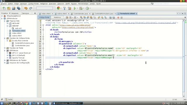 Módulo Java Server Faces - Aula 03 - Componentes, formulários e conversores смотреть онлайн
