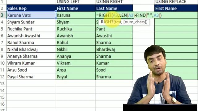 Advanced Text Function in Excel | Best use of Left, Right and Replace Function in Excel in Hindi смотреть онлайн