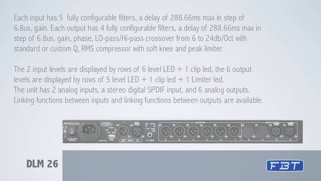 FBT DLM-26 Digital Loudspeaker Management