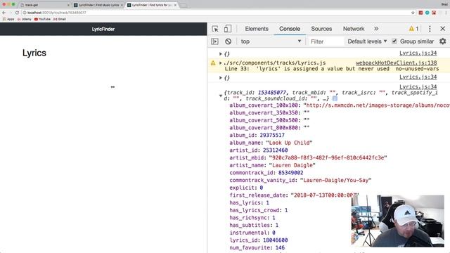 Lyric Search App With React & Context API [2] - Lyrics Page смотреть онлайн