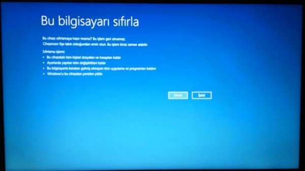 Windows 10 Format Atma ! (CD'siz - Programsız)