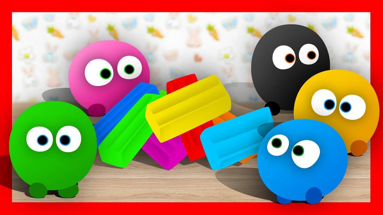 Разноцветный ПЛАСТИЛИН - Лепим пластилиновые Смешарики - Видео лепка смотреть онлайн