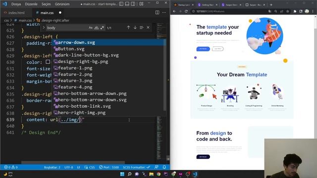 ADOBE XD TO HTML CSS --- STARTUP LANDING PAGE - Hakkımızda Alanı смотреть онлайн