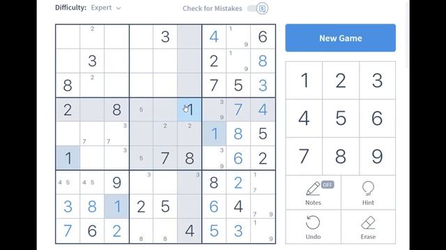 How to Solve Any Expert Difficulty Sudoku Puzzle (1 Strategy) смотреть онлайн
