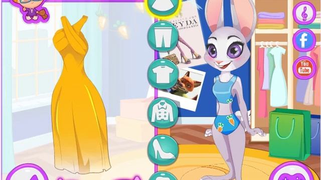 Игры для детей: игры для девочек; одевалки. Зверополис. Одень Джуди на свидание смотреть онлайн