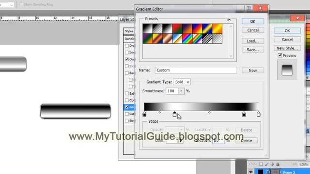 Photoshop CS 5 Quick Tutorial- Shiny Metallic web Button смотреть онлайн