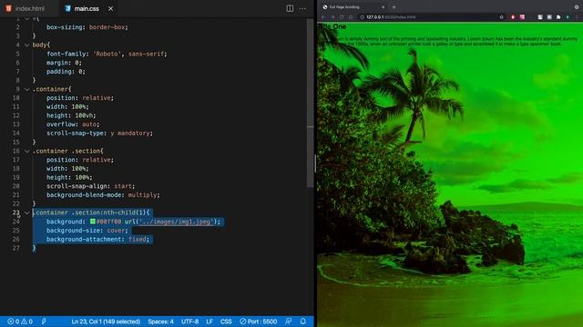 Full Page Scrolling HTML CSS | How to make Scrolling Effect? смотреть онлайн