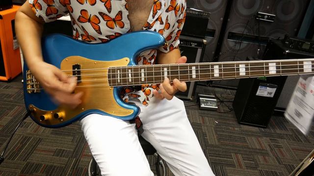 The Squier 40th Anniversary Gold Edition P Bass Lake Placid Blue! смотреть онлайн