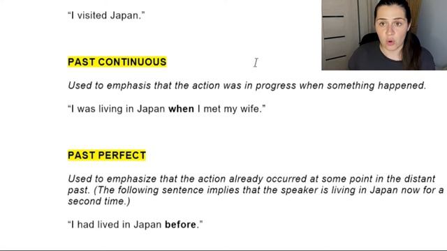 NARRATIVE TENSES