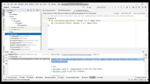 com.android.application', version: 7.4.2, apply: false was not found in any of the following source смотреть онлайн